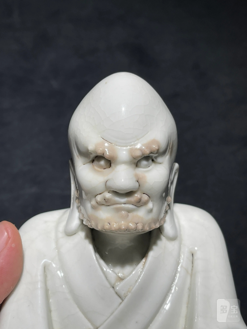 明末清初 德化白釉达摩瓷塑 - 图3